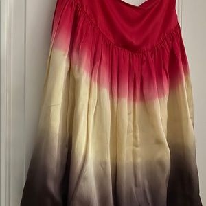 Women Kenar Midi skirt Red Yellow Grey Size 6
